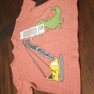 New T-rex crane pizza t-shirt 12 months